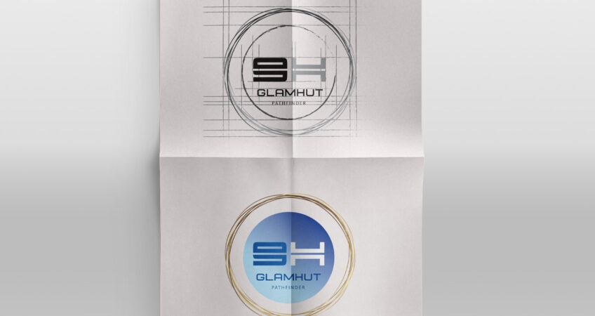 glam hut logo vettoriale