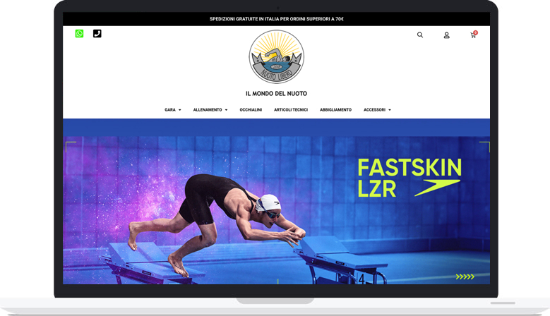 nuoto libero shop vendita costumi gara allenamento online ecommerce