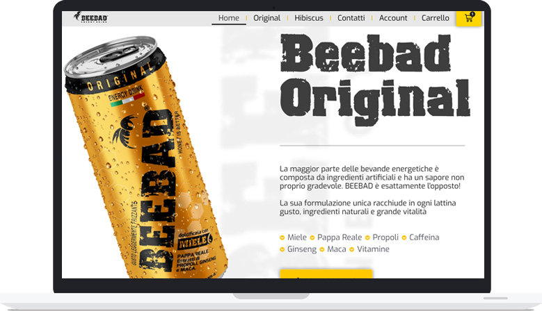 creazione sito web ecommerce beebad pyg design studio pavia