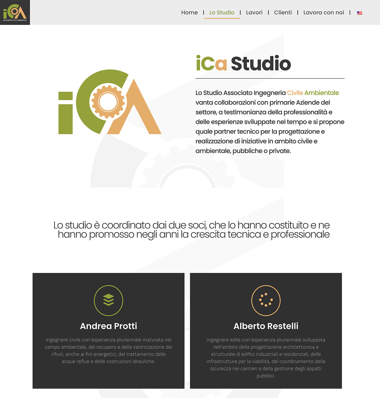 realizzazione sito web pavia ica studio restyling