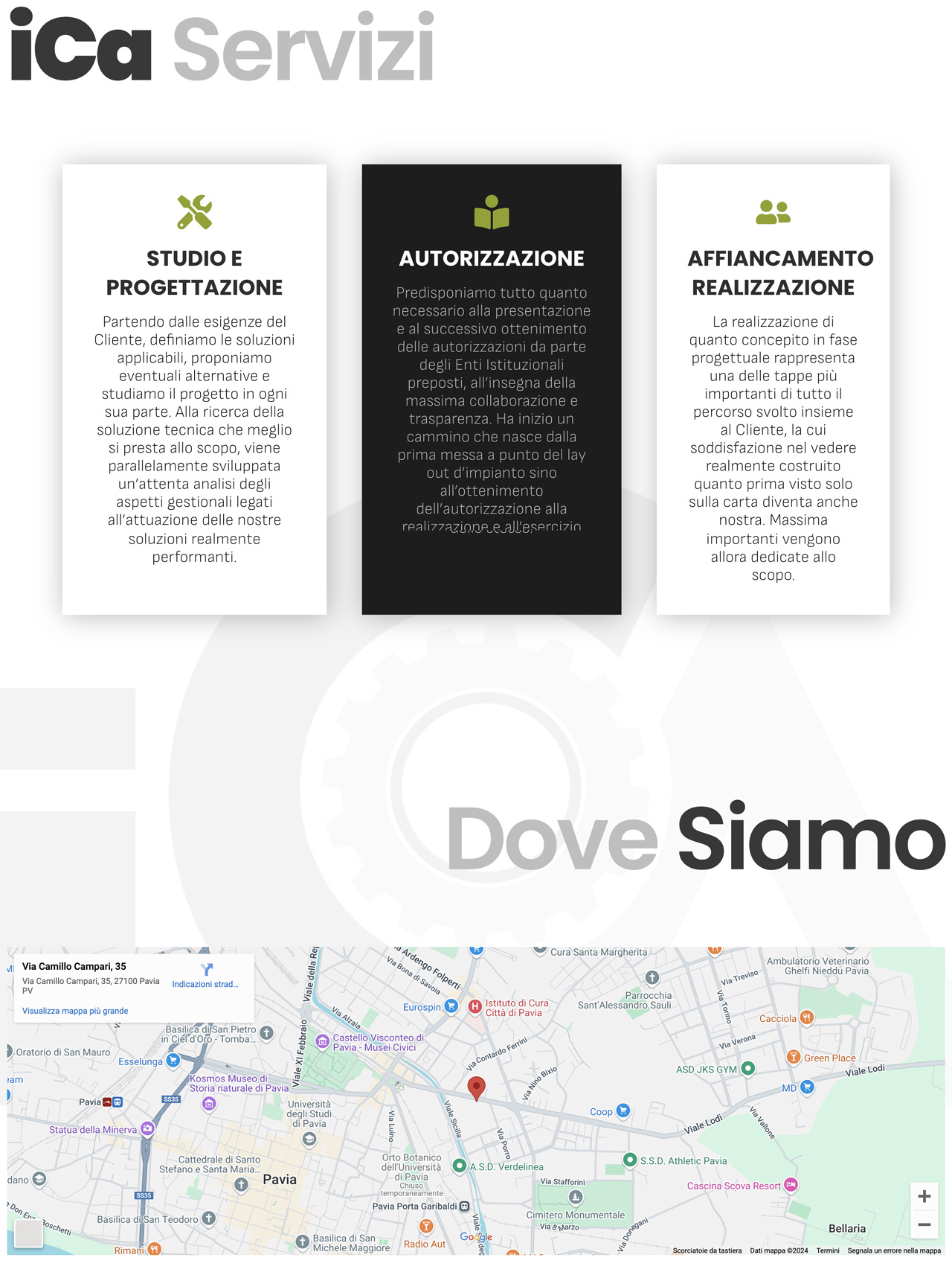 realizzazione sito web pavia ica studio restyling