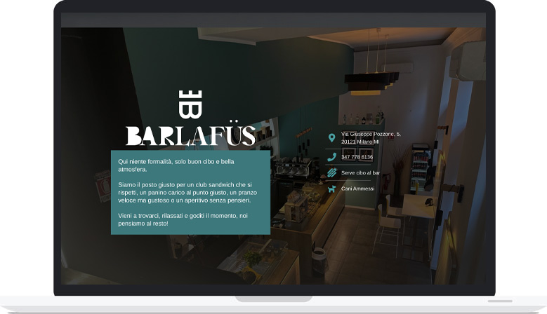 Barlafus Cafe realizzazione sito web