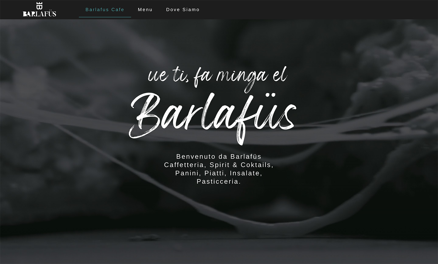 Barlafus Cafe realizzazione sito web