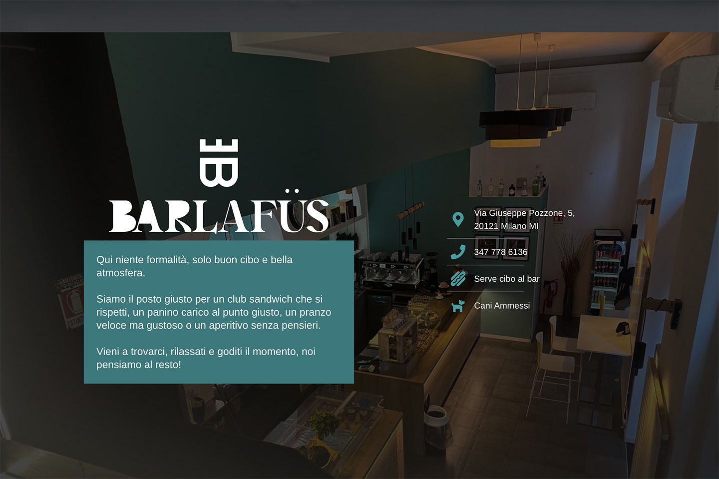 Barlafus Cafe realizzazione sito web